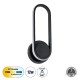 GloboStar® DALLAS 61345 Φωτιστικό Τοίχου - Απλίκα Design LED CCT 12W 1440lm 360° AC 220-240V - Εναλλαγή Φωτισμού μέσω Διακόπτη On/Off All In One Ψυχρό 6000k+Φυσικό 4500k+Θερμό 2700k Μ12 x Π6.5 x Υ32cm - Μαύρο - 3 Years Warranty