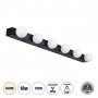 GloboStar® BELLA 60452 Μοντέρνο Φωτιστικό Τοίχου - Απλίκα Καθρέπτη Μπάνιου - Πίνακα LED 18W 2052lm 300° AC 220-240V IP44 Μ70 x Π11 x Υ6cm - Φυσικό Λευκό 4500K - Μαύρο - 3 Years Warranty