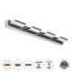 GloboStar® KARLA 60456 Μοντέρνο Φωτιστικό Τοίχου - Απλίκα Καθρέπτη Μπάνιου - Πίνακα LED 14W 1600lm 180° AC 220-240V IP44 Μ60 x Π9 x Υ5cm - Φυσικό Λευκό 4500K - Χρώμιο Νίκελ - 3 Years Warranty