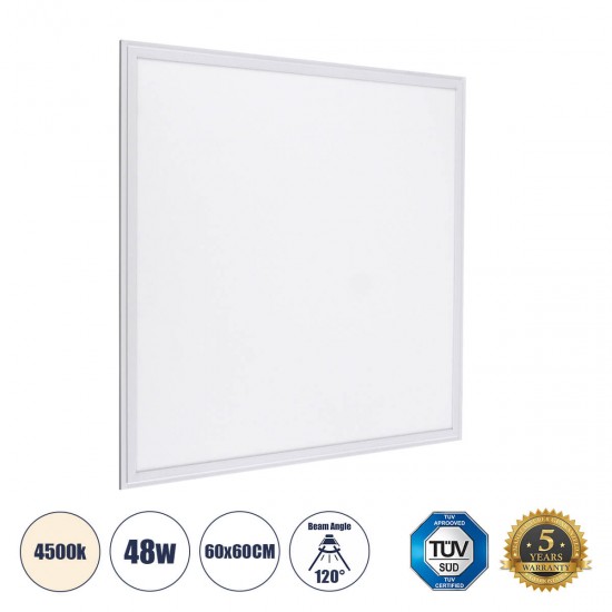 GloboStar® 60210 Χωνευτό LED Panel Milky Super Slim 60x60cm 48W 4560lm 120° CRI≥80Ra UGR<19 AC 220-240V IP20 Μ60 x Π60 x Υ1.5cm - Φυσικό Λευκό 4500K - TÜV Certified Driver - 5 Years Warranty GloboStar® 60210 Χωνευτό LED Panel Milky Super Slim 60x60cm 48W 4560lm 120° CRI≥80Ra UGR<19 AC 220-240V IP20 Μ60 x Π60 x Υ1.5cm - Φυσικό Λευκό 4500K - TÜV Certified Driver - 5 Years Warranty