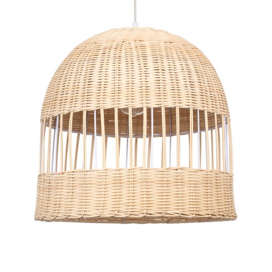 GloboStar® LUCIA 01725 Μοντέρνο Κρεμαστό Φωτιστικό Οροφής Μονόφωτο 1 x E27 Μπεζ Μπαμπού Καμπάνα Φ40 x Υ34cm GloboStar® LUCIA 01725 Μοντέρνο Κρεμαστό Φωτιστικό Οροφής Μονόφωτο 1 x E27 Μπεζ Μπαμπού Καμπάνα Φ40 x Υ34cm