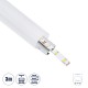 GloboStar® 70853-3M Κρεμαστό Προφίλ Αλουμινίου Ανοδιωμένο με Στρόγγυλο Λευκό Οπάλ Κάλυμμα για έως 2 Σειρές Ταινίας LED Πατητό - Press On 3 Μέτρα