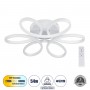 GloboStar® MARGARET 61401 Φωτιστικό Οροφής Design LED CCT 54W 6210lm 360° AC 220-240V - Εναλλαγή Φωτισμού μέσω Τηλεχειριστηρίου All In One Ψυχρό 6000k+Φυσικό 4500k+Θερμό 2700k Dimmable Φ57 x Υ12cm - Λευκό - 3 Years Warranty