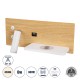 GloboStar® PALADIN 61360 Μοντέρνο Φωτιστικό Τοίχου - Απλίκα Ξενοδοχείου Bed Side LED 6W 720lm 36° AC 220-240V - Reading Light & Κρυφός Φωτισμός - Φορτιστές USB 3A & Wireless 20W - Μ30 x Π11 x Υ12cm - Φυσικό Λευκό 4500K - Ξύλο & Λευκό - Δεξί GloboStar® PALADIN 61360 Μοντέρνο Φωτιστικό Τοίχου - Απλίκα Ξενοδοχείου Bed Side LED 6W 720lm 36° AC 220-240V - Reading Light & Κρυφός Φωτισμός - Φορτιστές USB 3A & Wireless 20W - Μ30 x Π11 x Υ12cm - Φυσικό Λευκό 4500K - Ξύλο & Λευκό - Δεξί