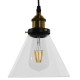 GloboStar® CONE 01169 Vintage Κρεμαστό Φωτιστικό Οροφής Μονόφωτο 1 x E27 Γυάλινο Καμπάνα Φ18 x Y20cm GloboStar® CONE 01169 Vintage Κρεμαστό Φωτιστικό Οροφής Μονόφωτο 1 x E27 Γυάλινο Καμπάνα Φ18 x Y20cm