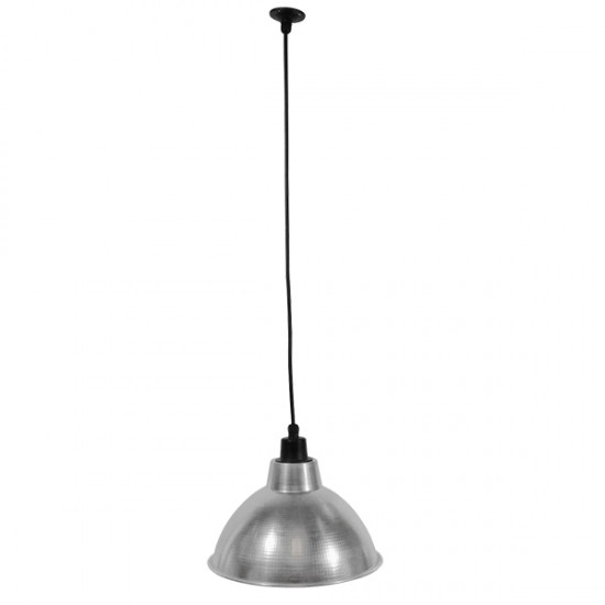 GloboStar® LOUVE 01178 Vintage Industrial Κρεμαστό Φωτιστικό Οροφής Μονόφωτο Ασημί Μεταλλικό Καμπάνα Φ39 x Y32cm GloboStar® LOUVE 01178 Vintage Industrial Κρεμαστό Φωτιστικό Οροφής Μονόφωτο Ασημί Μεταλλικό Καμπάνα Φ39 x Y32cm