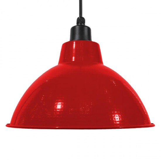 GloboStar® LOUVE 01177 Vintage Industrial Κρεμαστό Φωτιστικό Οροφής Μονόφωτο Κόκκινο Μεταλλικό Καμπάνα Φ39 x Y32cm GloboStar® LOUVE 01177 Vintage Industrial Κρεμαστό Φωτιστικό Οροφής Μονόφωτο Κόκκινο Μεταλλικό Καμπάνα Φ39 x Y32cm
