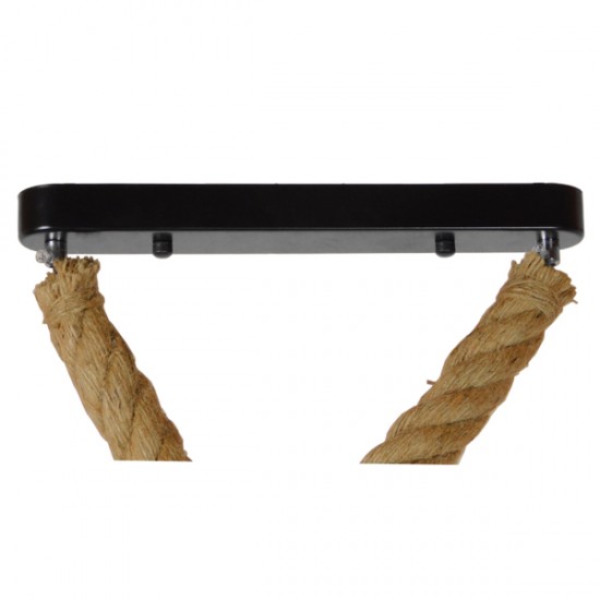 GloboStar® ROPE 01019 Vintage Industrial Κρεμαστό Φωτιστικό Οροφής Δίφωτο 2 x E27 με 2 μέτρα Μπεζ Σχοινί Φ3.5 x Y200cm GloboStar® ROPE 01019 Vintage Industrial Κρεμαστό Φωτιστικό Οροφής Δίφωτο 2 x E27 με 2 μέτρα Μπεζ Σχοινί Φ3.5 x Y200cm