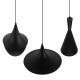 GloboStar® SHANGHAI BLACK 01025 SET 3 Μοντέρνα Κρεμαστά Φωτιστικά Οροφής Τρίφωτο 3 x E27 Μαύρα Μεταλλικά Καμπάνα GloboStar® SHANGHAI BLACK 01025 SET 3 Μοντέρνα Κρεμαστά Φωτιστικά Οροφής Τρίφωτο 3 x E27 Μαύρα Μεταλλικά Καμπάνα
