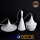 GloboStar® SHANGHAI WHITE 01026 SET 3 Μοντέρνα Κρεμαστά Φωτιστικά Οροφής Τρίφωτο 3 x E27 Λευκά Μεταλλικά Καμπάνα GloboStar® SHANGHAI WHITE 01026 SET 3 Μοντέρνα Κρεμαστά Φωτιστικά Οροφής Τρίφωτο 3 x E27 Λευκά Μεταλλικά Καμπάνα