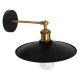 GloboStar® MINIMALL 01039 Vintage Industrial Φωτιστικό Τοίχου Απλίκα Μονόφωτο Μαύρο Μεταλλικό Καμπάνα Φ26 x Μ39 x Π26 x Υ18cm