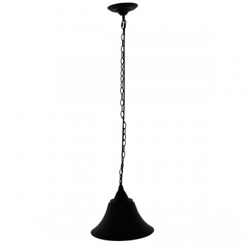 GloboStar® CLOCHER 01041 Vintage Industrial Κρεμαστό Φωτιστικό Οροφής Μονόφωτο 1 x E27 Μαύρο Μεταλλικό Καμπάνα Φ29 x Y34cm