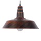 GloboStar® RAY 01046 Vintage Industrial Κρεμαστό Φωτιστικό Οροφής Μονόφωτο 1 x E27 Καφέ Σκουριά Μεταλλικό Καμπάνα Φ36 x Y25cm