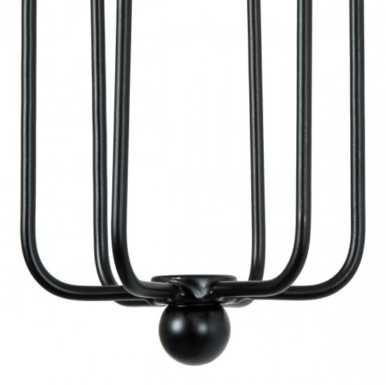 GloboStar® ANCUS 01055 Vintage Industrial Φωτιστικό Τοίχου Απλίκα Μονόφωτο Μαύρο Μεταλλικό Πλέγμα Μ10.5 x Π11 x Υ35.5cm