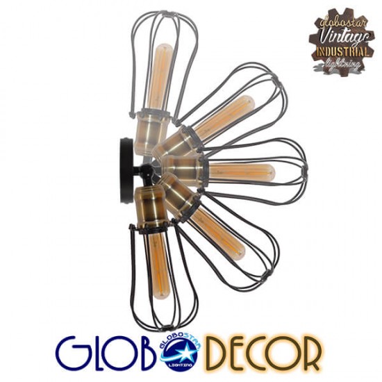 GloboStar® AVOCANDO 01056 Vintage Industrial Φωτιστικό Τοίχου Απλίκα Μονόφωτο Μαύρο Μεταλλικό Πλέγμα Φ12 x Μ15 x Π12 x Υ32cm GloboStar® AVOCANDO 01056 Vintage Industrial Φωτιστικό Τοίχου Απλίκα Μονόφωτο Μαύρο Μεταλλικό Πλέγμα Φ12 x Μ15 x Π12 x Υ32cm
