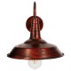 GloboStar® SORD 01067 Vintage Industrial Φωτιστικό Τοίχου Απλίκα Μονόφωτο Καφέ Σκουριά Μεταλλικό Καμπάνα Φ26 x Μ37 x Π26 x Υ32cm