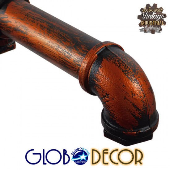 GloboStar® CANAL 01070 Vintage Industrial Κρεμαστό Φωτιστικό Οροφής Πολύφωτο 5 x E27 Καφέ Σκουριά Μεταλλικό Ράγα Μ88 x Π4.5 x Y7cm GloboStar® CANAL 01070 Vintage Industrial Κρεμαστό Φωτιστικό Οροφής Πολύφωτο 5 x E27 Καφέ Σκουριά Μεταλλικό Ράγα Μ88 x Π4.5 x Y7cm