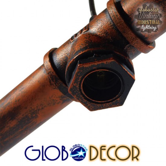 GloboStar® CANAL 01070 Vintage Industrial Κρεμαστό Φωτιστικό Οροφής Πολύφωτο 5 x E27 Καφέ Σκουριά Μεταλλικό Ράγα Μ88 x Π4.5 x Y7cm GloboStar® CANAL 01070 Vintage Industrial Κρεμαστό Φωτιστικό Οροφής Πολύφωτο 5 x E27 Καφέ Σκουριά Μεταλλικό Ράγα Μ88 x Π4.5 x Y7cm