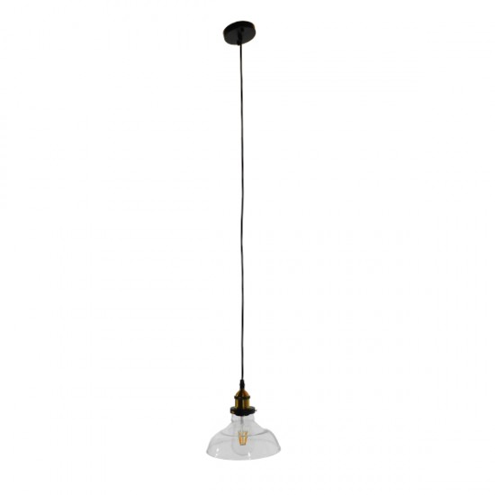 GloboStar® BINGLEY 01075 Vintage Κρεμαστό Φωτιστικό Οροφής Μονόφωτο 1 x E27 Γυάλινο Καμπάνα Φ20 x Y15cm GloboStar® BINGLEY 01075 Vintage Κρεμαστό Φωτιστικό Οροφής Μονόφωτο 1 x E27 Γυάλινο Καμπάνα Φ20 x Y15cm