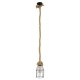 GloboStar® LAICO 01129 Vintage Κρεμαστό Φωτιστικό Οροφής Μονόφωτο 1 x E27 Μπρούτζινο Σκουριά Μεταλλικό Πλέγμα με Μπεζ Σχοινί Φ12 x Y100cm GloboStar® LAICO 01129 Vintage Κρεμαστό Φωτιστικό Οροφής Μονόφωτο 1 x E27 Μπρούτζινο Σκουριά Μεταλλικό Πλέγμα με Μπεζ Σχοινί Φ12 x Y100cm