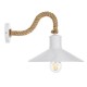 GloboStar® VINSA 01130 Vintage Φωτιστικό Τοίχου Απλίκα Μονόφωτο 1 x E27 Λευκό Μεταλλικό Καμπάνα με Μπεζ Σχοινί Μ37.5 x Π26.7 x Υ25cm GloboStar® VINSA 01130 Vintage Φωτιστικό Τοίχου Απλίκα Μονόφωτο 1 x E27 Λευκό Μεταλλικό Καμπάνα με Μπεζ Σχοινί Μ37.5 x Π26.7 x Υ25cm