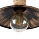 GloboStar® BRASSO 01132 Vintage Φωτιστικό Τοίχου Απλίκα Μονόφωτο 1 x E27 Καφέ Σκουριά Μεταλλικό Καμπάνα με Μπεζ Σχοινί Μ38 x Π26.7 x Υ22cm