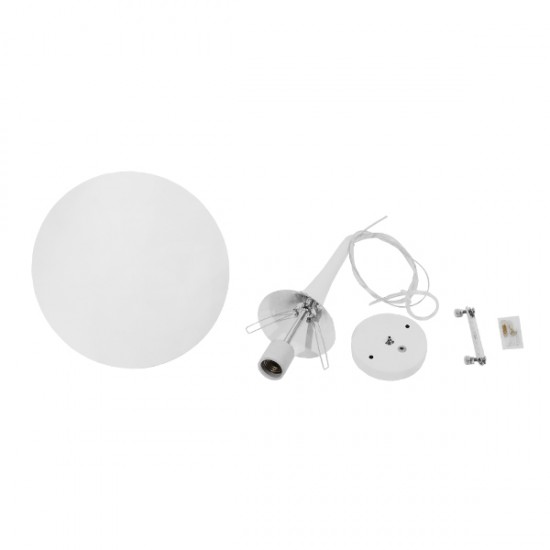 GloboStar® SPHERE 01143 Μοντέρνο Κρεμαστό Φωτιστικό Οροφής Μονόφωτο 1 x E27 Λευκό Γυάλινο Φ25 x Y46.5cm GloboStar® SPHERE 01143 Μοντέρνο Κρεμαστό Φωτιστικό Οροφής Μονόφωτο 1 x E27 Λευκό Γυάλινο Φ25 x Y46.5cm