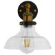 GloboStar® LIVID 01159 Vintage Φωτιστικό Τοίχου Απλίκα Μονόφωτο Μπρούτζινο Μεταλλικό με Γυάλινη Καμπάνα Φ15 x Μ20 x Π15 x Υ25cm GloboStar® LIVID 01159 Vintage Φωτιστικό Τοίχου Απλίκα Μονόφωτο Μπρούτζινο Μεταλλικό με Γυάλινη Καμπάνα Φ15 x Μ20 x Π15 x Υ25cm