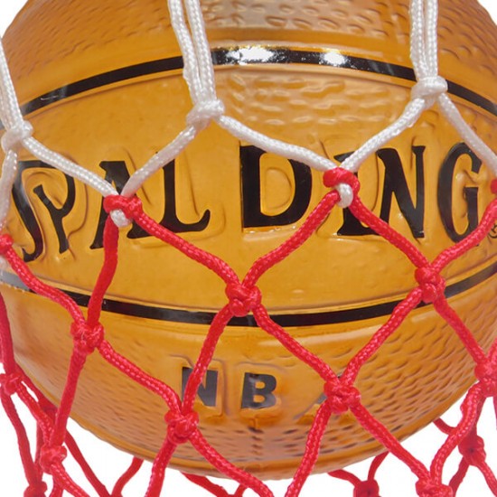 GloboStar® NBA 01027 Μοντέρνο Κρεμαστό Φωτιστικό Οροφής Μονόφωτο 1 x E27 Πορτοκαλί Μεταλλικό Πλέγμα Φ32 x Y58cm