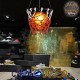 GloboStar® NBA 01027 Μοντέρνο Κρεμαστό Φωτιστικό Οροφής Μονόφωτο 1 x E27 Πορτοκαλί Μεταλλικό Πλέγμα Φ32 x Y58cm