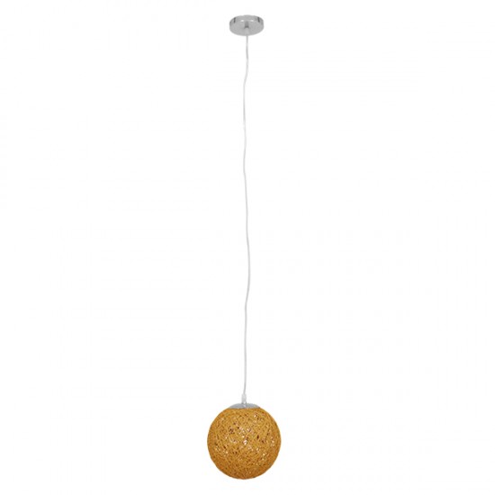 GloboStar® OCEANA 01200 Vintage Κρεμαστό Φωτιστικό Οροφής Μονόφωτο 1 x E27 Μπεζ Ξύλινο Ψάθινο Rattan Φ20 x Υ20cm GloboStar® OCEANA 01200 Vintage Κρεμαστό Φωτιστικό Οροφής Μονόφωτο 1 x E27 Μπεζ Ξύλινο Ψάθινο Rattan Φ20 x Υ20cm