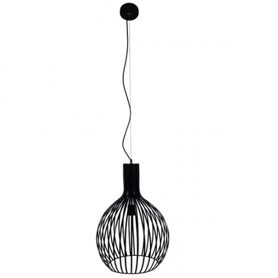 GloboStar® GOBLET DARK 01266 Μοντέρνο Κρεμαστό Φωτιστικό Οροφής Μονόφωτο Μαύρο Μεταλλικό Καμπάνα Φ38 x Y50cm GloboStar® GOBLET DARK 01266 Μοντέρνο Κρεμαστό Φωτιστικό Οροφής Μονόφωτο Μαύρο Μεταλλικό Καμπάνα Φ38 x Y50cm