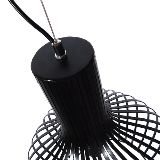 GloboStar® GOBLET DARK 01266 Μοντέρνο Κρεμαστό Φωτιστικό Οροφής Μονόφωτο Μαύρο Μεταλλικό Καμπάνα Φ38 x Y50cm GloboStar® GOBLET DARK 01266 Μοντέρνο Κρεμαστό Φωτιστικό Οροφής Μονόφωτο Μαύρο Μεταλλικό Καμπάνα Φ38 x Y50cm