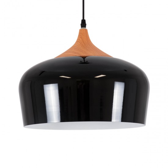 GloboStar® VILI BLACK 01261 Μοντέρνο Κρεμαστό Φωτιστικό Οροφής Μονόφωτο 1 x E27 Μαύρο Μεταλλικό Καμπάνα Φ35 x Y27cm GloboStar® VILI BLACK 01261 Μοντέρνο Κρεμαστό Φωτιστικό Οροφής Μονόφωτο 1 x E27 Μαύρο Μεταλλικό Καμπάνα Φ35 x Y27cm