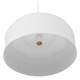 GloboStar® VILI WHITE 01260 Μοντέρνο Κρεμαστό Φωτιστικό Οροφής Μονόφωτο 1 x E27 Λευκό Μεταλλικό Καμπάνα Φ40 x Y27cm