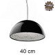 GloboStar® SERENIA BLACK 01151 Μοντέρνο Κρεμαστό Φωτιστικό Οροφής Μονόφωτο Μαύρο Γύψινο Καμπάνα Φ40 x Y19cm GloboStar® SERENIA BLACK 01151 Μοντέρνο Κρεμαστό Φωτιστικό Οροφής Μονόφωτο Μαύρο Γύψινο Καμπάνα Φ40 x Y19cm