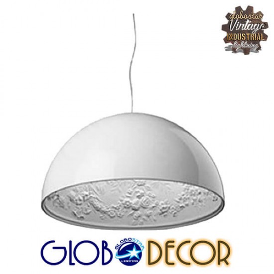 GloboStar® SERENIA WHITE 01152 Μοντέρνο Κρεμαστό Φωτιστικό Οροφής Μονόφωτο Λευκό Γύψινο Καμπάνα Φ40 x 19cm GloboStar® SERENIA WHITE 01152 Μοντέρνο Κρεμαστό Φωτιστικό Οροφής Μονόφωτο Λευκό Γύψινο Καμπάνα Φ40 x 19cm