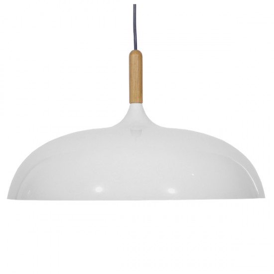 GloboStar® VALLETE WHITE 01256 Μοντέρνο Κρεμαστό Φωτιστικό Οροφής Μονόφωτο 1 x E27 Λευκό Μεταλλικό Καμπάνα Φ45 x Y27cm GloboStar® VALLETE WHITE 01256 Μοντέρνο Κρεμαστό Φωτιστικό Οροφής Μονόφωτο 1 x E27 Λευκό Μεταλλικό Καμπάνα Φ45 x Y27cm