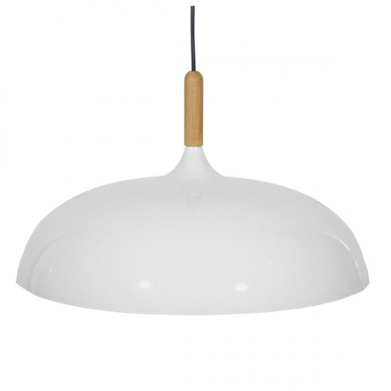GloboStar® VALLETE WHITE 01256 Μοντέρνο Κρεμαστό Φωτιστικό Οροφής Μονόφωτο 1 x E27 Λευκό Μεταλλικό Καμπάνα Φ45 x Y27cm GloboStar® VALLETE WHITE 01256 Μοντέρνο Κρεμαστό Φωτιστικό Οροφής Μονόφωτο 1 x E27 Λευκό Μεταλλικό Καμπάνα Φ45 x Y27cm