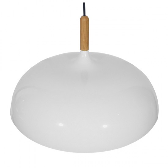 GloboStar® VALLETE WHITE 01256 Μοντέρνο Κρεμαστό Φωτιστικό Οροφής Μονόφωτο 1 x E27 Λευκό Μεταλλικό Καμπάνα Φ45 x Y27cm GloboStar® VALLETE WHITE 01256 Μοντέρνο Κρεμαστό Φωτιστικό Οροφής Μονόφωτο 1 x E27 Λευκό Μεταλλικό Καμπάνα Φ45 x Y27cm