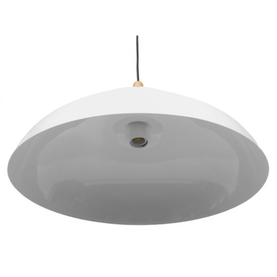 GloboStar® VALLETE WHITE 01256 Μοντέρνο Κρεμαστό Φωτιστικό Οροφής Μονόφωτο 1 x E27 Λευκό Μεταλλικό Καμπάνα Φ45 x Y27cm GloboStar® VALLETE WHITE 01256 Μοντέρνο Κρεμαστό Φωτιστικό Οροφής Μονόφωτο 1 x E27 Λευκό Μεταλλικό Καμπάνα Φ45 x Y27cm