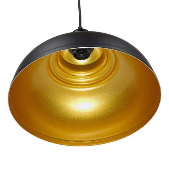 GloboStar® ANDY 01000 Μοντέρνο Κρεμαστό Φωτιστικό Οροφής Μονόφωτο Μαύρο Μεταλλικό Καμπάνα Φ35 x Υ28cm GloboStar® ANDY 01000 Μοντέρνο Κρεμαστό Φωτιστικό Οροφής Μονόφωτο Μαύρο Μεταλλικό Καμπάνα Φ35 x Υ28cm