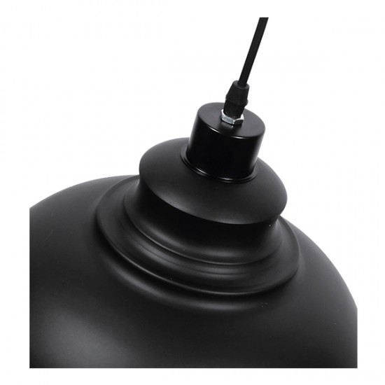 GloboStar® ANDY 01000 Μοντέρνο Κρεμαστό Φωτιστικό Οροφής Μονόφωτο Μαύρο Μεταλλικό Καμπάνα Φ35 x Υ28cm GloboStar® ANDY 01000 Μοντέρνο Κρεμαστό Φωτιστικό Οροφής Μονόφωτο Μαύρο Μεταλλικό Καμπάνα Φ35 x Υ28cm