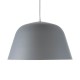 GloboStar® WESTVALE 01282 Μοντέρνο Κρεμαστό Φωτιστικό Οροφής Μονόφωτο 1 x E27 Γκρί  Μεταλλικό Καμπάνα Φ40 x Y24cm