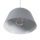 GloboStar® WESTVALE 01282 Μοντέρνο Κρεμαστό Φωτιστικό Οροφής Μονόφωτο 1 x E27 Γκρί  Μεταλλικό Καμπάνα Φ40 x Y24cm