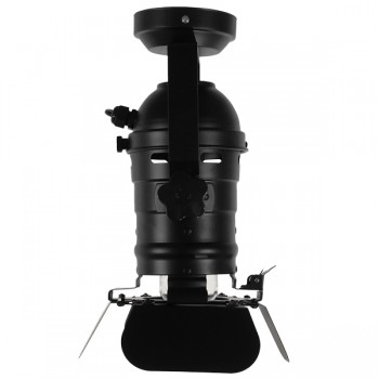 GloboStar® DETROIT 01372 Vintage Industrial Φωτιστικό Οροφής Μονόφωτο Μαύρο Μεταλλικό Μ23 x Π23 x Υ36cm