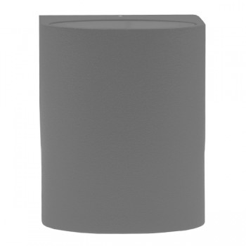 LED Φωτιστικό Τοίχου Αρχιτεκτονικού Φωτισμού Γκρι Down GU10 Αδιάβροχο IP65 GloboStar 90092