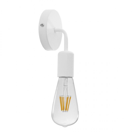 GloboStar® SIRIUS 01397 Vintage Φωτιστικό Τοίχου Απλίκα Μονόφωτο Λευκό Μεταλλικό Μ10 x Π7 x Υ16cm GloboStar® SIRIUS 01397 Vintage Φωτιστικό Τοίχου Απλίκα Μονόφωτο Λευκό Μεταλλικό Μ10 x Π7 x Υ16cm