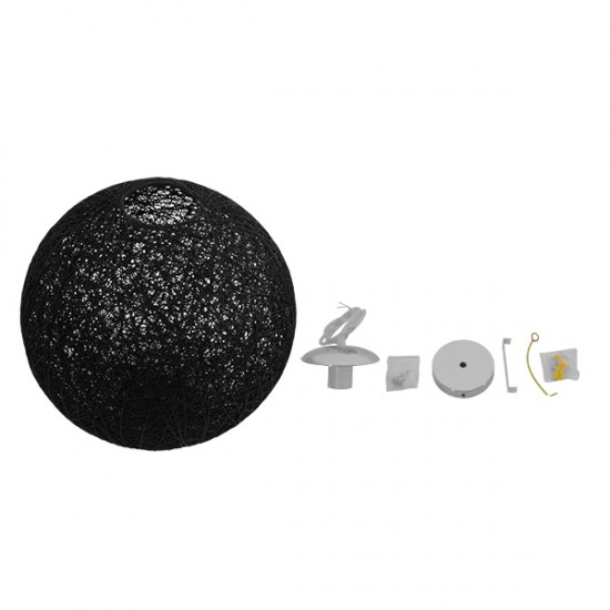 GloboStar® OCEANA 01360 Vintage Κρεμαστό Φωτιστικό Οροφής Μονόφωτο 1 x E27 Μαύρο Ξύλινο Ψάθινο Rattan Φ40 x Υ40cm GloboStar® OCEANA 01360 Vintage Κρεμαστό Φωτιστικό Οροφής Μονόφωτο 1 x E27 Μαύρο Ξύλινο Ψάθινο Rattan Φ40 x Υ40cm