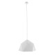 GloboStar® HEXAGON 01378 Μοντέρνο Κρεμαστό Φωτιστικό Οροφής Μονόφωτο Λευκό Χρυσό Μεταλλικό Καμπάνα Φ46 x Υ25cm